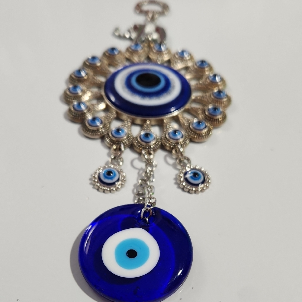 Evil Eye Elephant Pendant Amulet